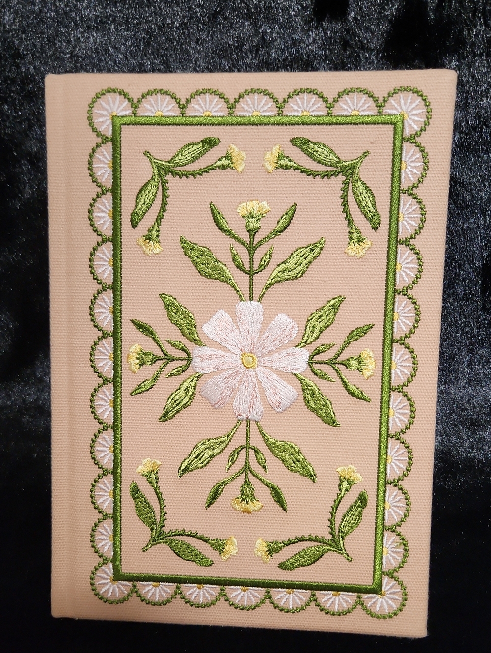 Lady Jayne Pink Canvas Floral Embroidered Journal 192 Lined Pages New